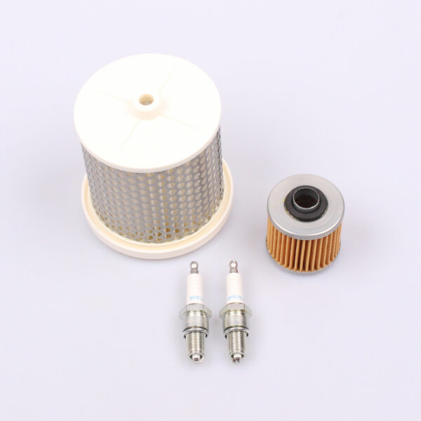 Air Filter Oil Filter Spark Plugs Set for Yamaha XV 535 Virago /DX # 96-99