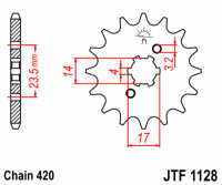 Kit de cadena DID/JT 420NZ3 SDH 11/53 adecuado para Aprilia RS 50 06-10