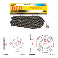 DID/JT Chain Kit 420NZ3 SDH 11/53 suitable for Senda 50...