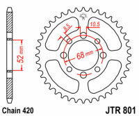 DID/JT Chain Kit 420NZ3 SDH 11/37 suitable for Suzuki LT 50 89-03