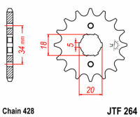 DID/JT Kettensatz 428NZ SDH 16/41 passend für Kymco Zing 125 97-01 08-15