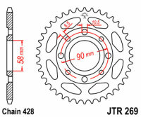 DID/JT Kettensatz 428NZ SDH 16/41 passend für Kymco Zing 125 97-01 08-15