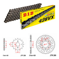 Kit de cadena DID/JT 428VX 14/43 compatible para Daelim...