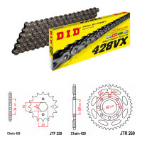 Kit catena DID/JT 428VX 15/43 adatto per Honda XL 125 K...