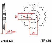 DID/JT Kettensatz 428VX 14/47 passend für Hyosung GA 125 Cruise 97-98