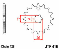 DID/JT Kettensatz 428VX 14/47 passend für Suzuki RG 80 Gamma /C 85-95