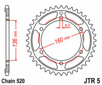 Kit catena DID/JT 520VX3 16/49 adatto per Aprilia Moto 650 Moto 6.5 95-00