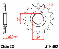 Kit catena DID/JT 520VX3 16/47 adatto per Aprilia Pegaso 650 92-10