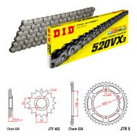 DID/JT Chain Kit 520VX3 16/47 suitable for BMW G 650...