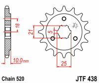 Kit de cadena DID/JT 520VX3 15/43 adecuado para Cagiva River 600 95-99