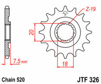 Kit catena DID / JT 520VX3 13/49 adatto per HM CRE 125 /SM 02-03