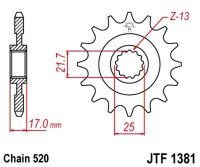 Kit de cadena DID/JT 520VX3 15/41 apto para Honda CB 500 F 13-15 /F ABS 13-16