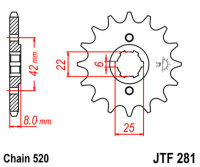 Kit de cadena DID/JT 520VX3 14/48 adecuado para Honda XR 500 R Pro Link 81-82