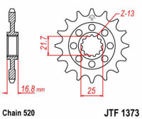 Kit catena DID/JT 520VX3 17/38 adatto per Honda Forza 750 X-ADV 750 DCT 17-24