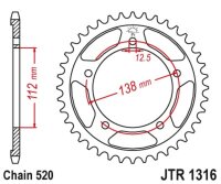 Kit catena DID/JT 520VX3 17/38 adatto per Honda Forza 750 X-ADV 750 DCT 17-24