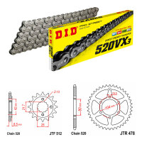 DID/JT Chain Kit 520VX3 15/45 suitable for Kawasaki ZXR...