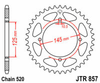 DID/JT Chain Kit 520VX3 15/45 suitable for MZ/MUZ Mastiff 660 98-00