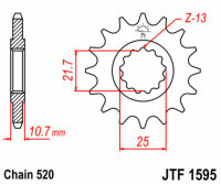 DID/JT Kettensatz 520VX3 16/46 passend für Yamaha XJ6 600 F Diversion 10-15