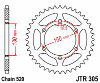 Kit chaîne DID/JT 520VX3 16/46 adapté pour Yamaha XJ6 600 F Diversion 10-15