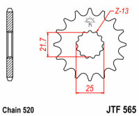 Kit chaine DID/JT 520ZVM-X 15/46 adapté pour Kawasaki KLE 650 Versys /ABS 07-24