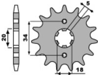 Kit catena DID/PBR 428NZ SDH 16/41 adatto per Kymco Zing 125 97-15