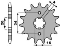 DID/PBR Kettensatz 428VX 14/50 passend für Yamaha XT 125 R 05-12