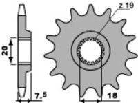 Kit catena DID/PBR 520VX3 13/49 adatto per HM CRE 125 /SM 02-03