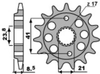 Kit catena DID/PBR 520VX3 15/45 adatto per Honda XR 400 R 96-02