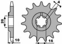 Kit de cadena DID/PBR 520VX3 13/49 adecuado para Husqvarna WRE 125 03-13