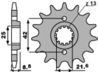 DID/PBR Kettensatz 520VX3 14/42 passend für Kawasaki Ninja 300 A /B 13-17