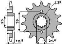 Kit de cadena DID/PBR 520VX3 15/43 adecuado para Kawasaki KLR 650 (KL650E) 08-19