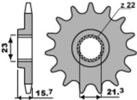 Kit chaîne DID/PBR 520VX3 15/45 adapté pour MZ/MUZ Baghira 660 98-00