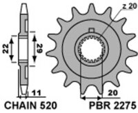 Kit chaîne DID/PBR 520VX3 13/48 adapté pour Sherco SE 250 2.5 I-F 08-11