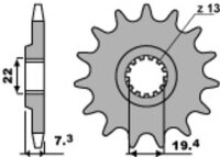 Kit de cadena DID/PBR 520VX3 16/44 adecuado para Suzuki DR 400 S 1980