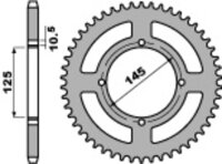 Kit de cadena DID/PBR 520VX3 16/45 adecuado para Yamaha XV 250 S Virago 95-00