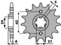 Kit de cadena DID/PBR 520VX3 15/45 adecuado para Yamaha XT 400 80-81