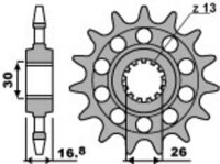 DID/PBR Kettensatz 520ZVM-X 16/43 passend für Honda CB 600 F /FA Hornet 07-12