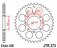 Kit catena DID/JT 520VX3 14/41 adatto per Honda VT 125 C/C2 Shadow 99-08