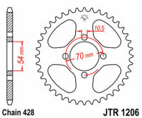 Kit chaîne DID/JT 428VX 15/42 adapté pour Honda CBR 125 R 04-05