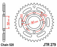 Kit de cadena DID/JT 520VX3 13/35 adecuado para Honda NSR 125 F (JC20) 88-92