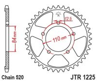 Kit catena DID/JT 520ZVM-X 15/40 adatto per Honda CMX 500 A Rebel (PC56) 17-24