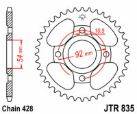 DID/JT Kettensatz 428VX 14/49 passend für Yamaha SR 125 99-02