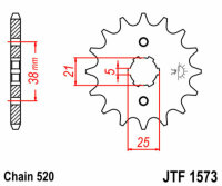 DID/JT Chain kit 520ZVM-X 13/47 suitable for Yamaha XV 125 Virago 97-02