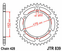 DID/JT Kettensatz 428VX 14/53 passend für Yamaha WR 125 R 09-17