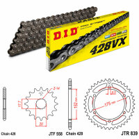 Kit de cadena DID/JT 428VX 16/57 adecuado para Yamaha DT...