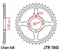 Kit de cadena DID/JT 428VX 13/54 adecuado para Yamaha TT-R 125 02-04 11-21