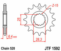 Kit chaîne DID/JT 520VX3 14/38 adapté pour Yamaha YFZ 450 /R /SE 09-20