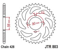 DID/JT chain kit 428VX 14/45 suitable for Suzuki GSX-S 125 17-24