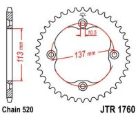 DID/JT Chain kit 520VX3 14/40 suitable for Suzuki LT-Z 400 Quadsport 09-17