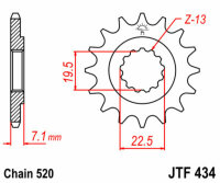 Kit catena DID/JT 520VX3 15/45 adatto per Suzuki DR 500 S 81-83